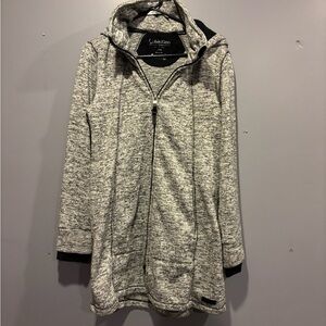 Calvin Klein Heathered Gray Hooded Zip Up